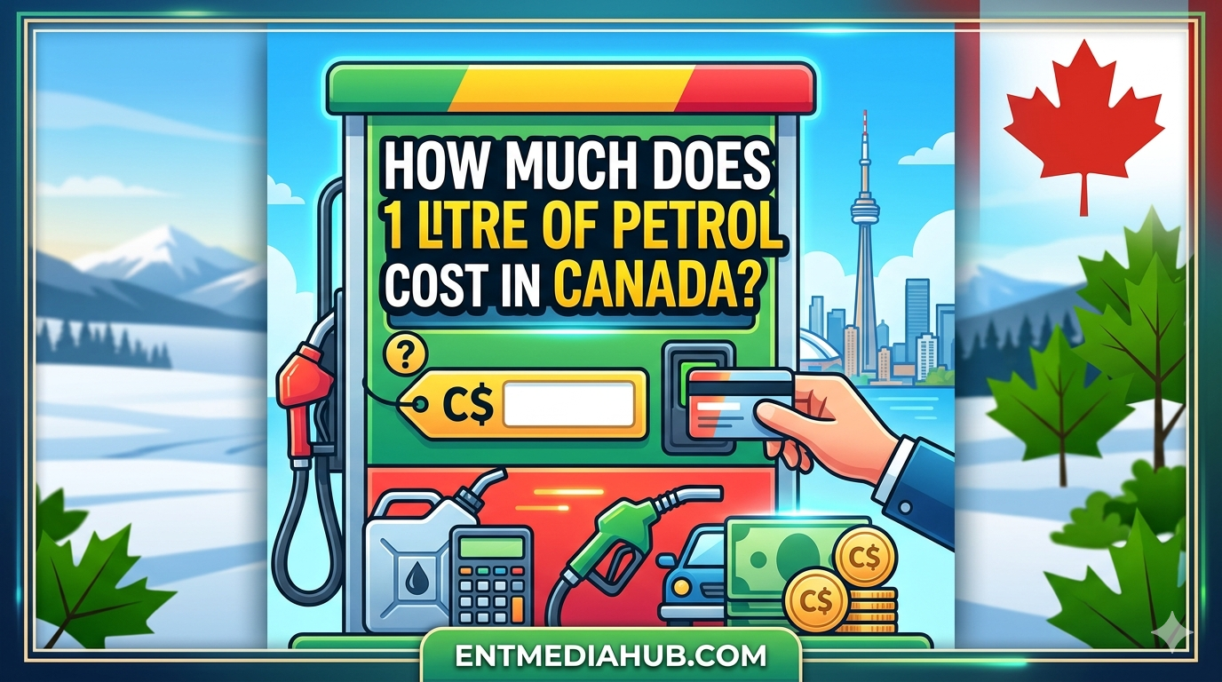 1 litre of petrol cost in Canada